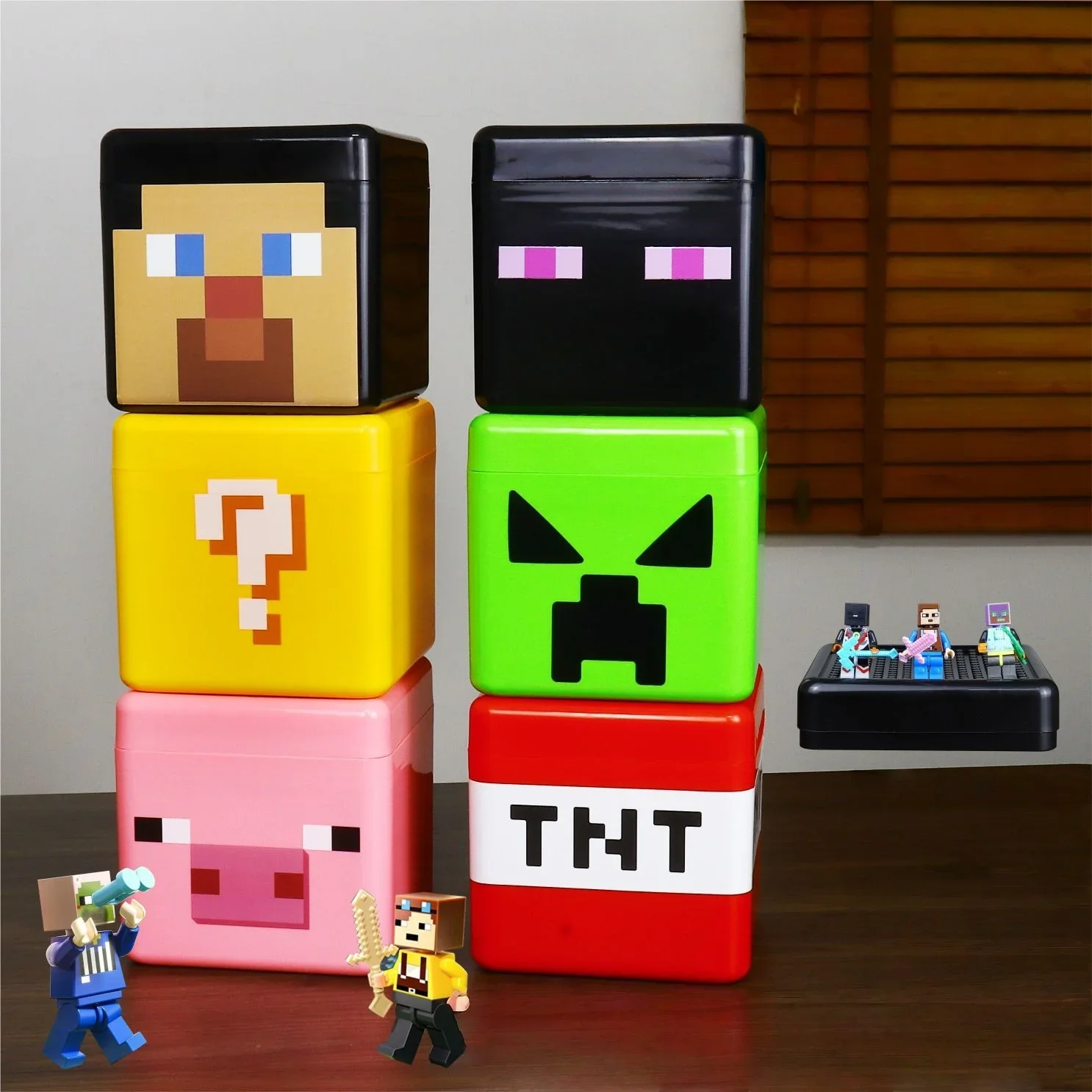 TNT Storage Box Building Block Magnetic Building Blocks Toy Building Block Set Children's DIY Assembly Toy with Tables