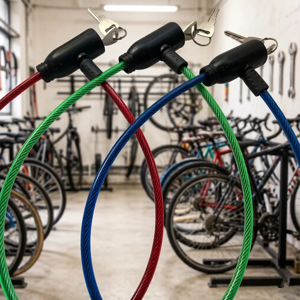 Bike Lock with 2 Keys - Durable Anti-Theft Steel Cable for Bicycles, Electric Scooters & More - Versatile Security for Outdoor Use