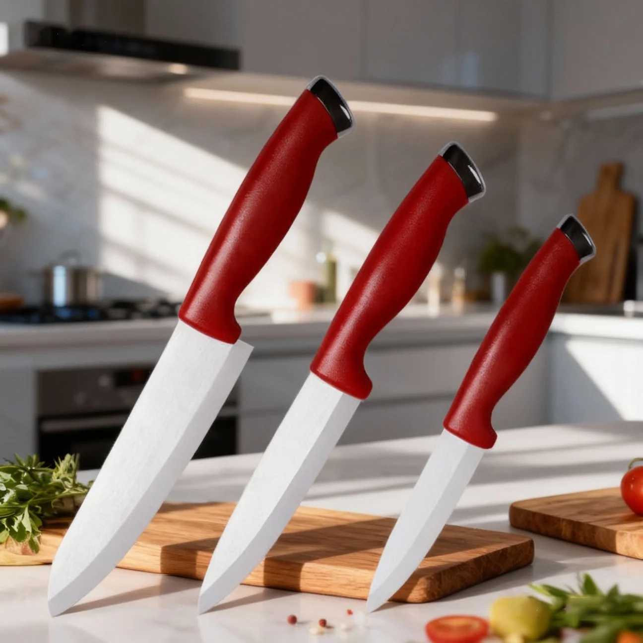 Ceramic fruit knife Kitchen chef's kitchen knife Fruit cutting knife with knife set Sharp multi-purpose knife for slicing meat
