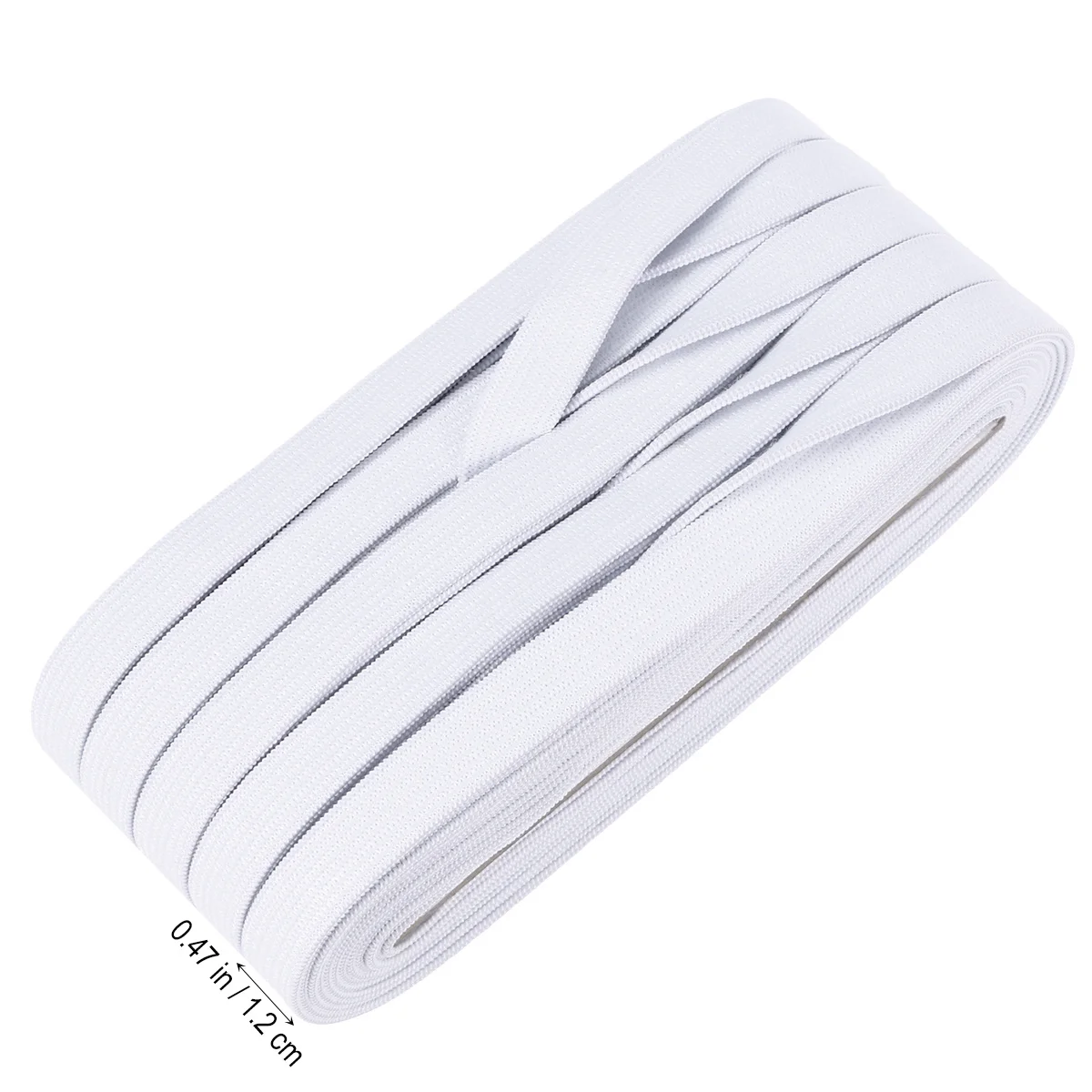 

1/2 Inch Wide Stretch High Elasticity Sewing Elastic Thickened Knit Elastic Strap For Waistbands Sleeves Necklines White