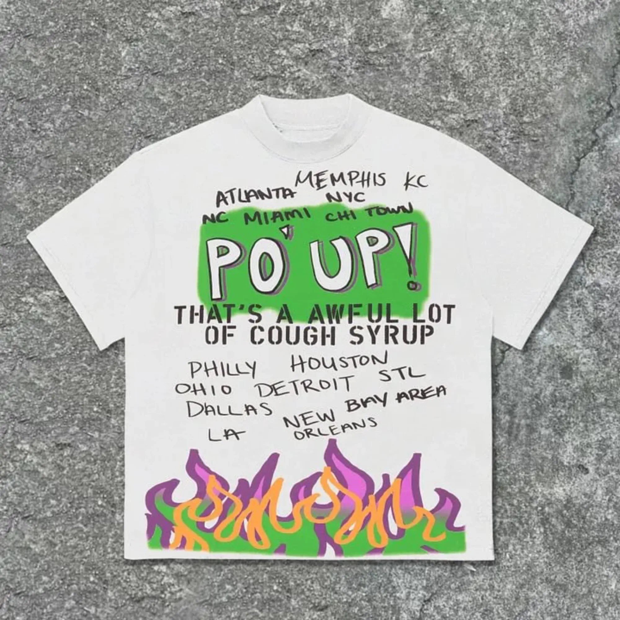رهيبة من السعال Surup قميص الرجال تي شيرت الجرافيك القطن ذلك رهيب من شراب الساحر تي شيرت للجنسين خمر الشارع الشهير الرجال