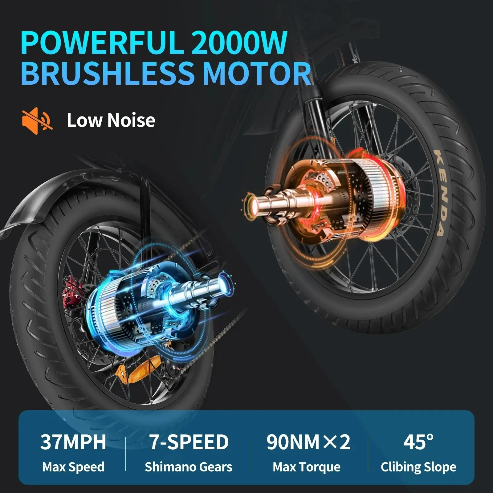 Bicicleta Eléctrica YVY/RAYZEPH C20 Max 2026, 52V 40Ah, Batería Doble, Shimano 7 Velocidades, Llantas Gruesas de 20 Pulgadas, Bicicleta Eléctrica Todoterreno