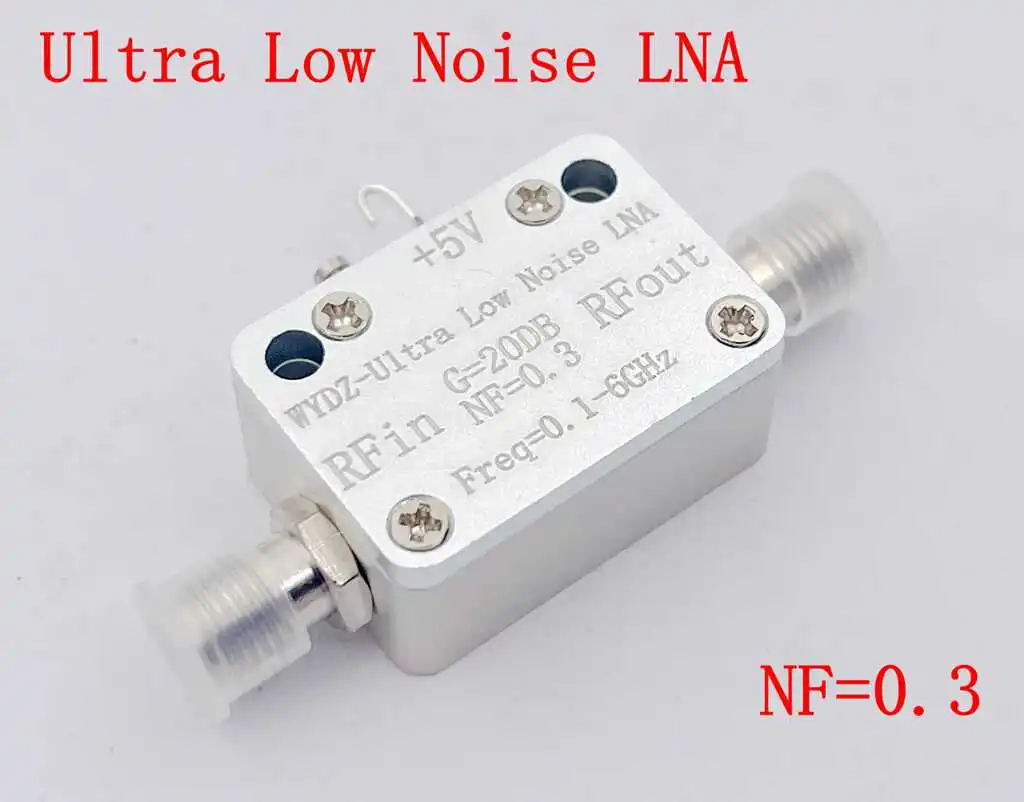 

100M-6GHZ 20DB Ultra Low Noise LNA Amplifier NF=0.3 RF Drive Signal Receiver RF POWER Amplifier FM Radio VHF UHF 915MHZ 5.8Ghz