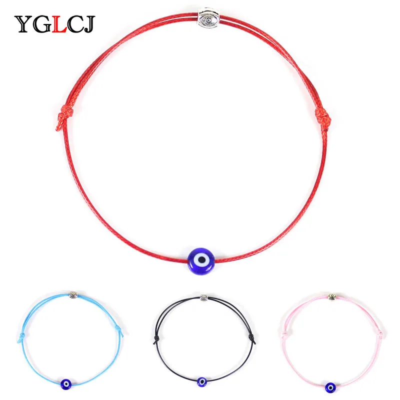 New Red Rope Bracelet Blue Eye Braided Bracelet Devil Eye Bracelet Couple Jewelry Wholesale