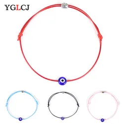 New Red Rope Bracelet Blue Eye Braided Bracelet Devil Eye Bracelet Couple Jewelry Wholesale