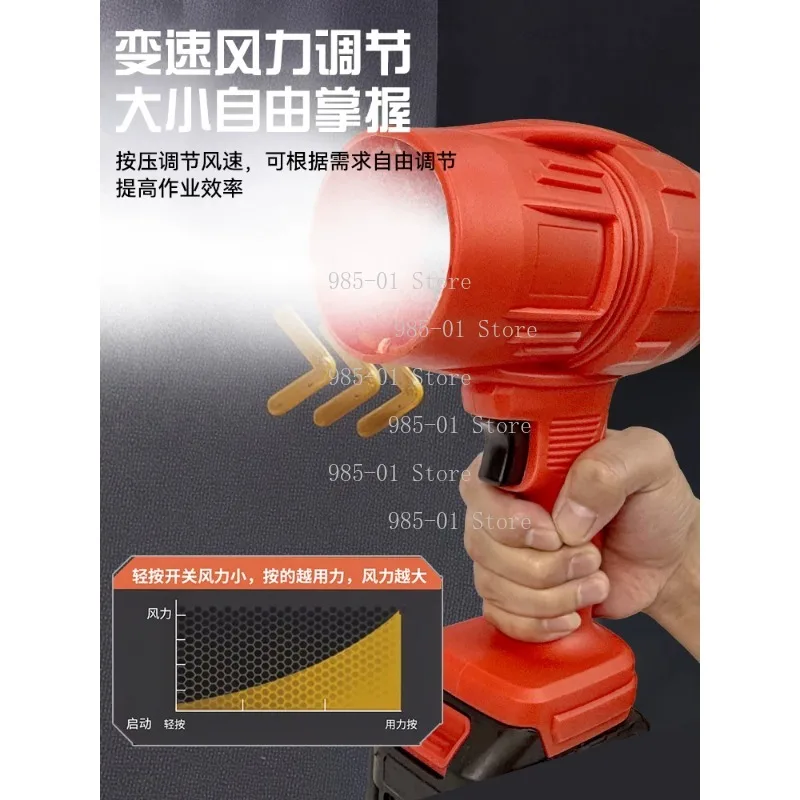 Violent Wind Lithium Battery Cordless Blower Heavy Duty Leaf Snow Blowing Turbo Fan