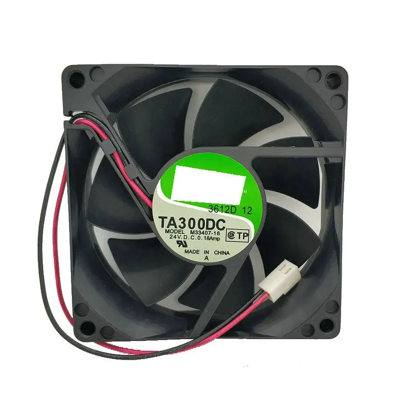 8CM TA300DC M33407-16 8025 24v 0.18a  2Wire cooling fan 80MM 80x80x25MM