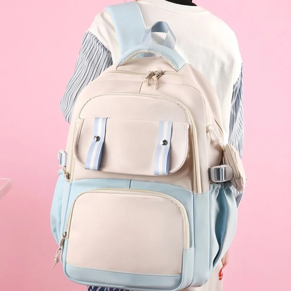 Sweet Oxford cloth Student Backpack Multiple Pockets Korean Style Student School Bag Harajuku Large Capacity Shoulders Bag