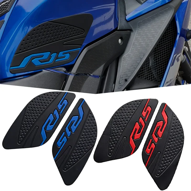 

BDJ YZF R15V3 Motorcycle Side Fuel Tank Pad Sticker Anti Slip Grip Protector Decal Fit For YZFR15 YZF-R15 2015-2018 2017