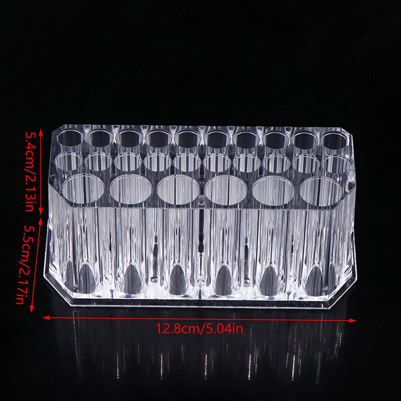Kotak penyimpanan kuas rias wajah 26 lubang kotak penyimpanan kuas kuku akrilik alat kuku berdiri Organizer seni kuku loreng penyimpanan menampilkan rak