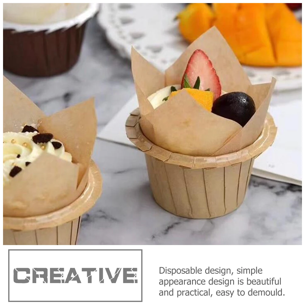 

200Pcs Cake Paper Liners Heat-Resistant Oil-Proof Cupcake Holders Baking Cups for Party Baking Muffins Cake Liners