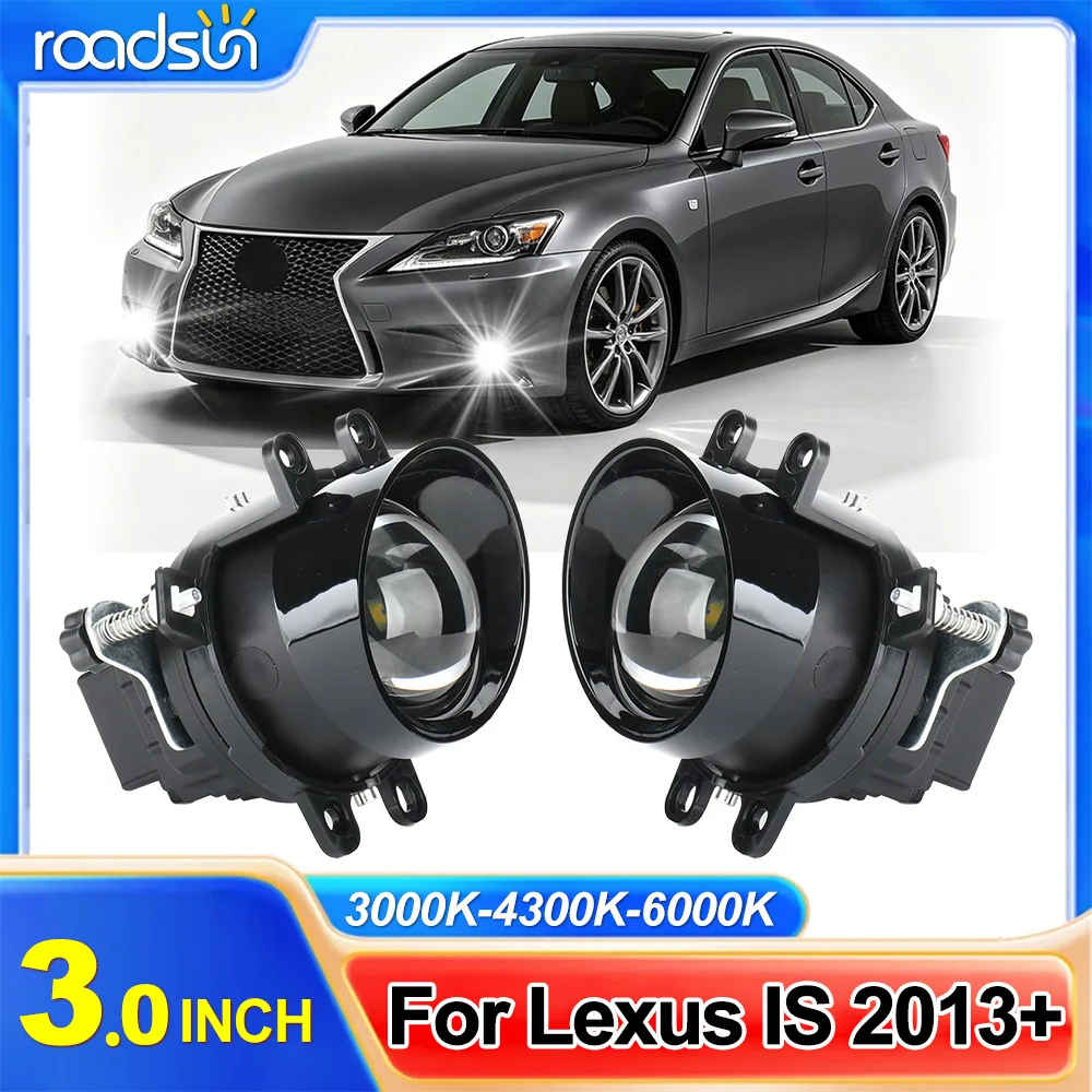 3Inch Bi-led Fog Lights Bulbs Canbus Led Projector Laser Lens High1 Beam Super Bright 20000LM Fog Lamp Bulb For Lexus IS 2013+