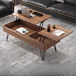 Multifunctional coffee table and dining table for small apartments, Nordic style living room, home creative folding lift table