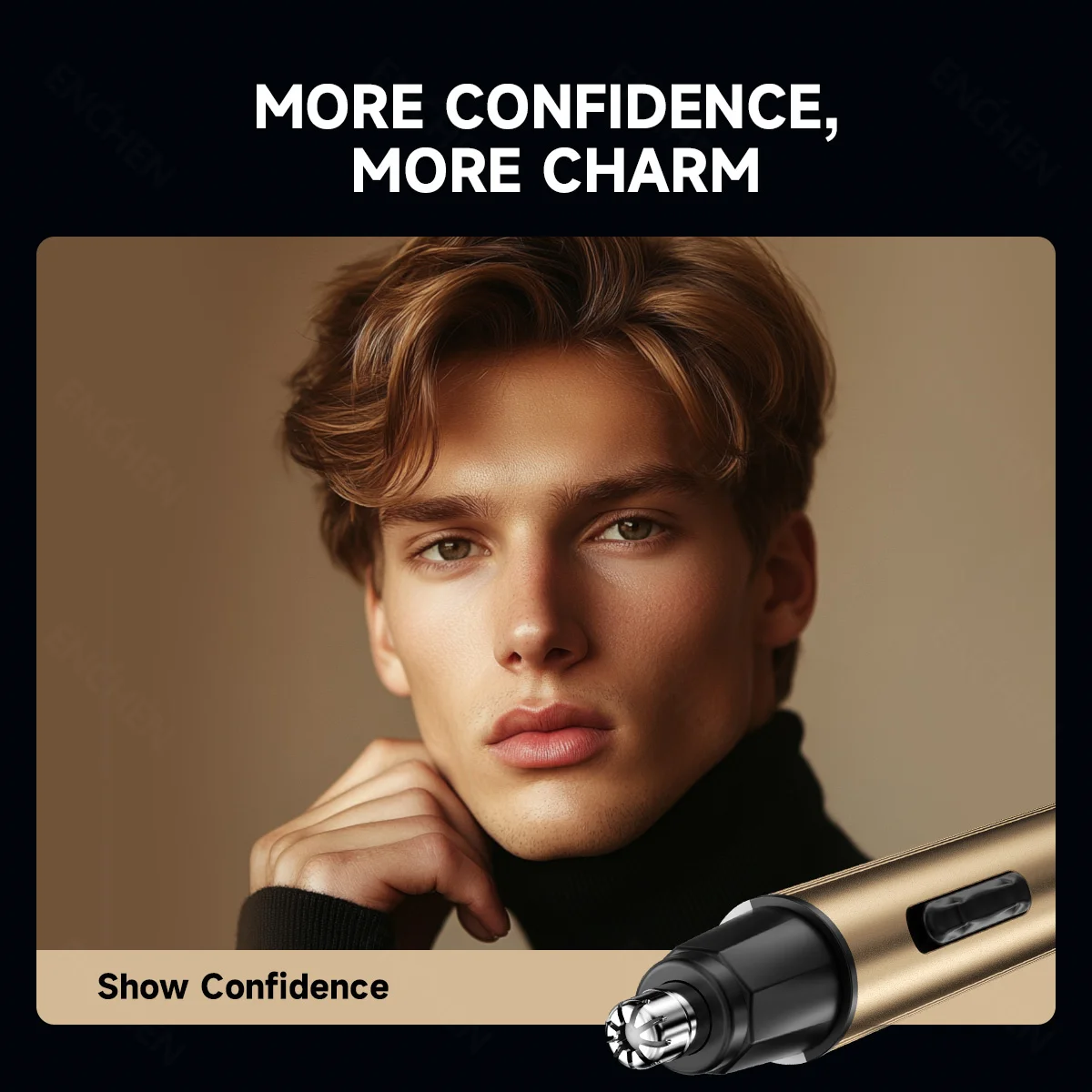 ENCHEN EN001 Профессиональный триммер для волос в носу с режущей головкой из нержавеющей стали, зарядным портом USB-C и светодиодным индикатором