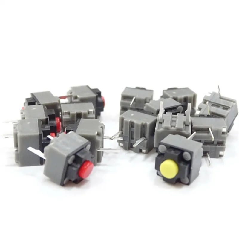 10Pcs Kailh Mute Button 6x6x7.3mm Square Silent Switch Mouse Micro Switch Repair Parts Replace Rectangle Micro Switch