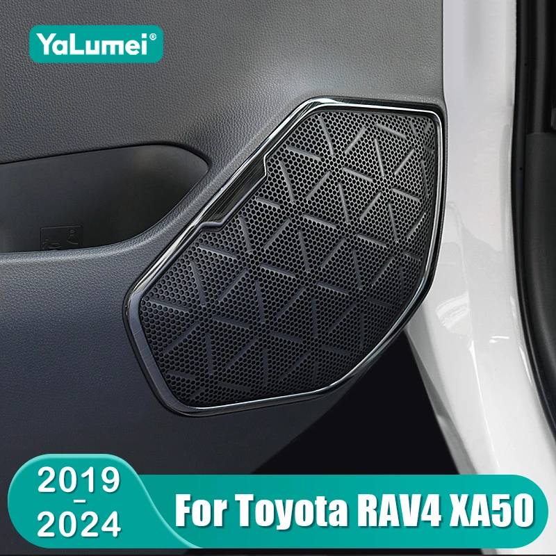 For Toyota RAV4 XA50 2019 2020 2021 2022 2023 2024 Hybrid Car Door Audio Speaker Cover Loudspeaker Tweeter Frame Accessories