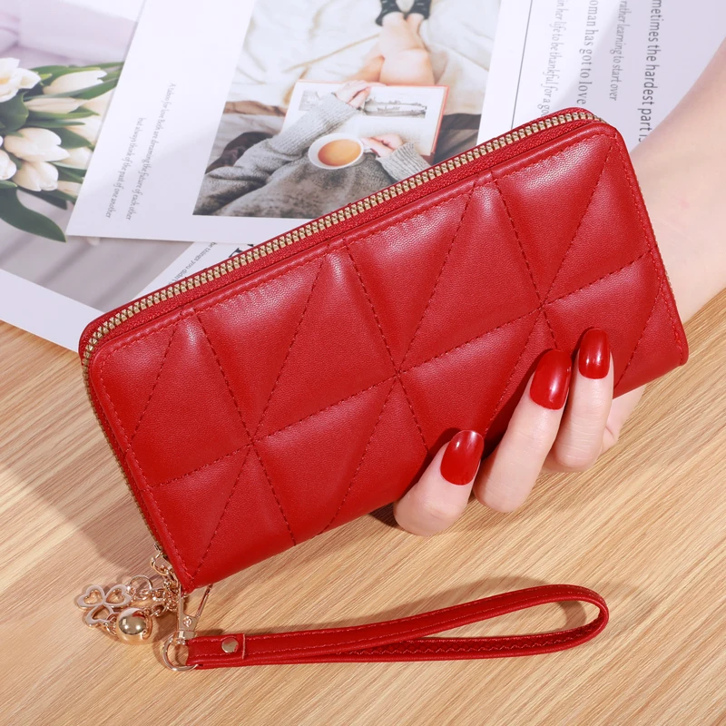 Women's luxury wallet, multi-functional PU leather long wallet, wallet, business card holder, handbag, 2023