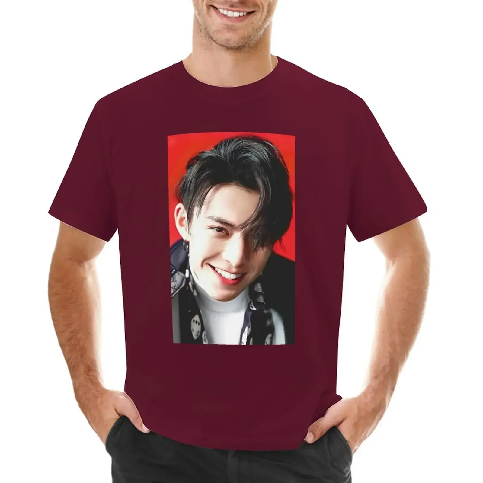 Dylan Wang Meteor Garden T-Shirt graphic tees summer top for a boy black t shirts for men Short Sleeve Round Collar New Arrival