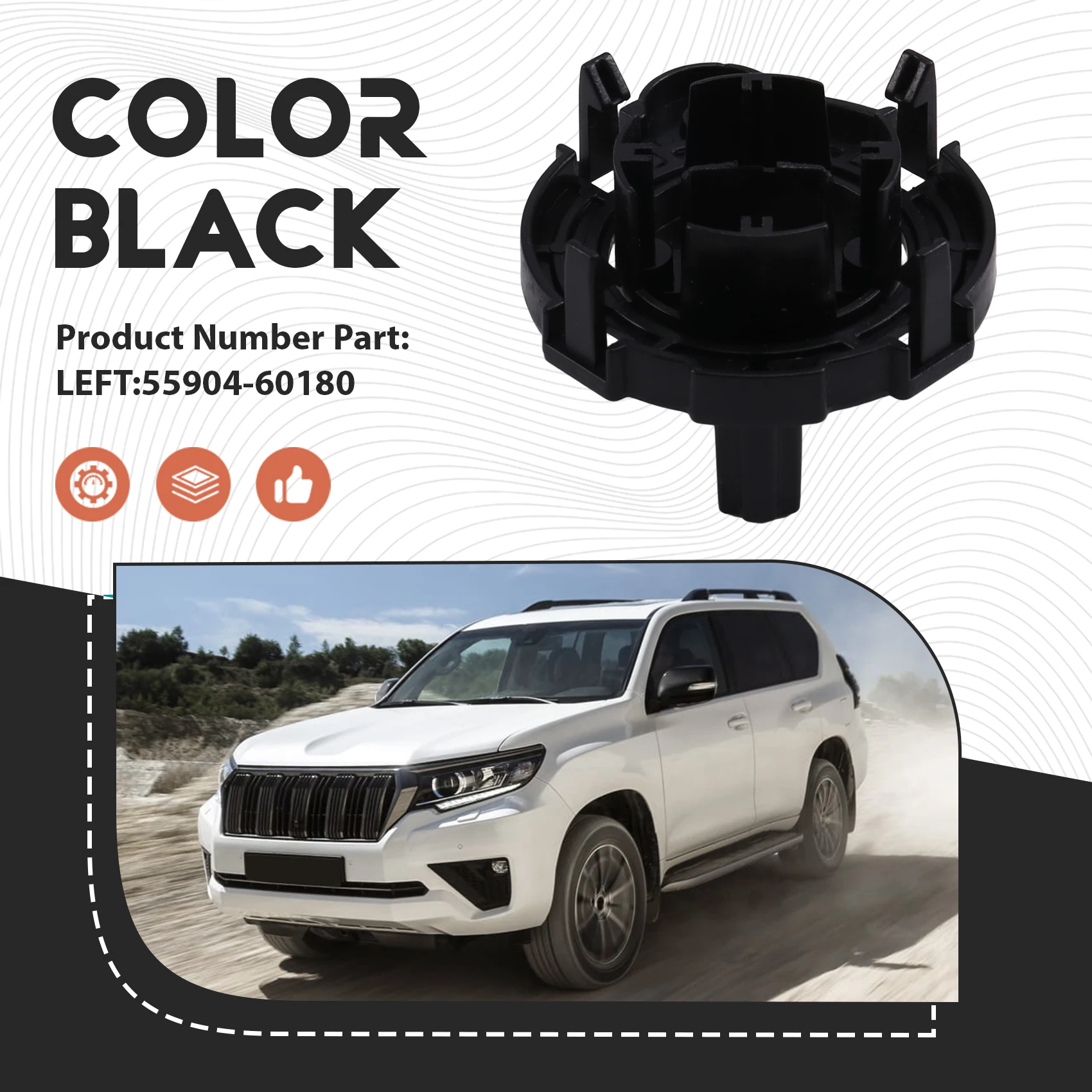 

Car Front Air Conditioning Knob Switch Repair Kit For Toyota Land Cruiser Prado LC150 2010-2017 LHD