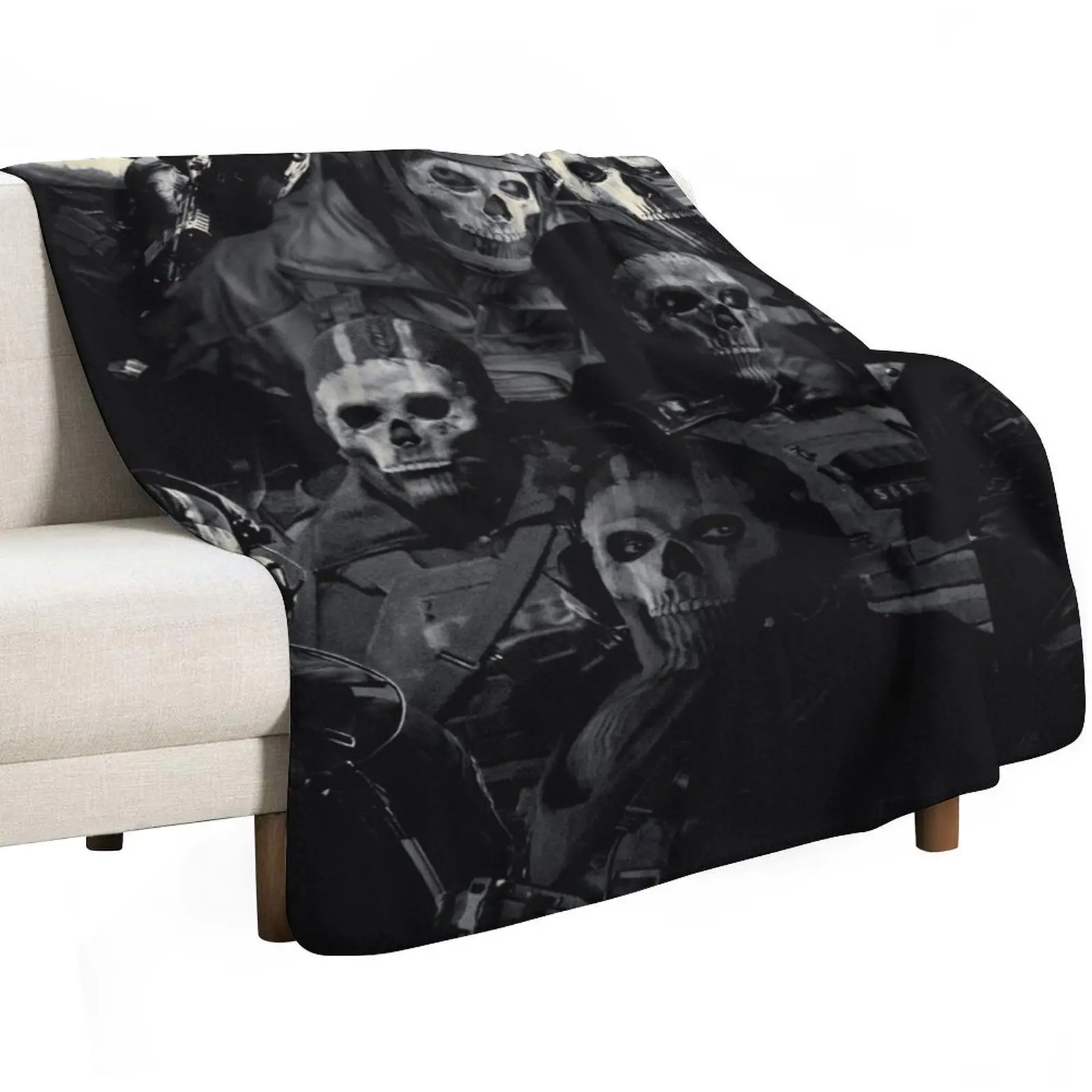 Simon Ghost Riley Throw Blanket Stuffeds Sofas blankets and throws For Decorative Sofa heavy to sleep Luxury Designer Blankets