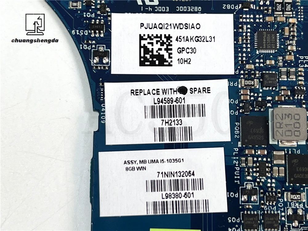 LAPTOP MOTHERBOARD L94589-601 LA-J472P FOR HP 13-BA with SRGKL I5-1035G1 8G Fully Tested to Work Perfectly