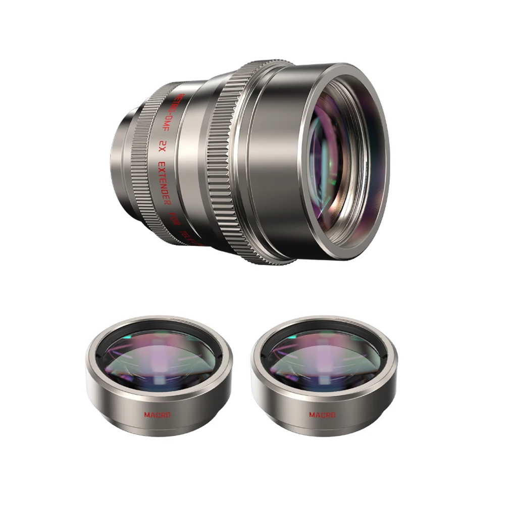 Fotorgear-Retro 2X Telelens Macrolens voor Xiaomi 15 Ultra iPhone Vivo X200U Fotografiekit, ondersteunt T-mount/17mm lens