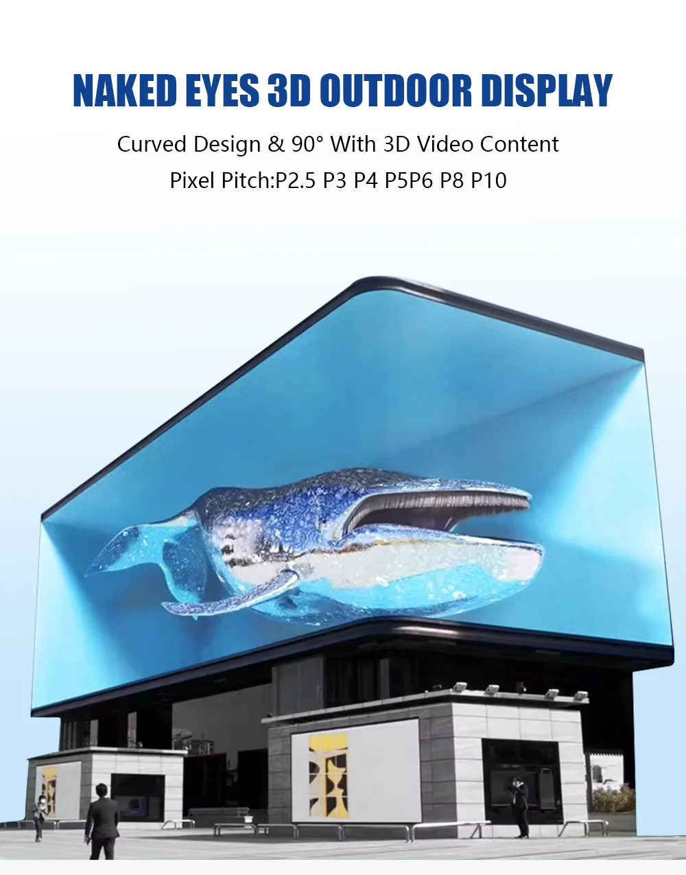 Virtual Naked Eye 3D Interactive LED Video Wall Panel Immersive Advertising