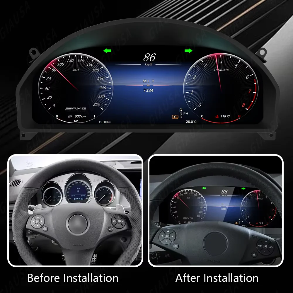 F Lcd Car Digital Cluster Instrument Cockpit For Benz Glk X204 Glk350 Glk300 Glk280 C-class W204 2008- 2015 Speedmeter Dashboard