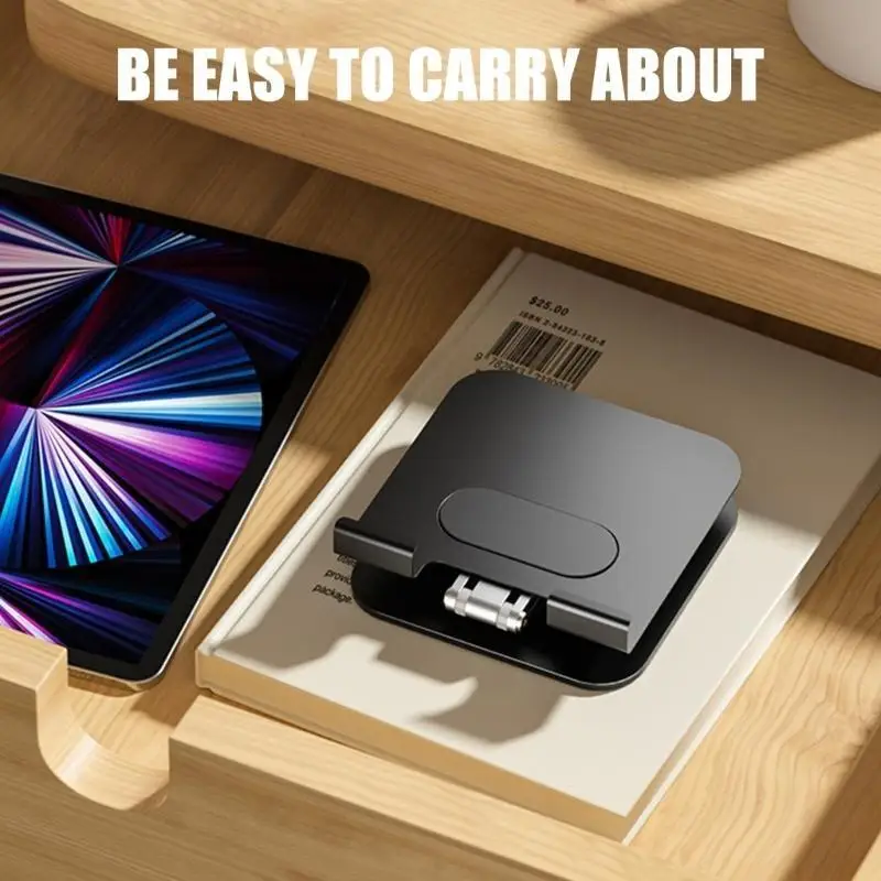 652F Phone Stand Secure and Stable Smartphone Holder with 360 Rotation Foldable Aluminum for Various Device Support Bracket
