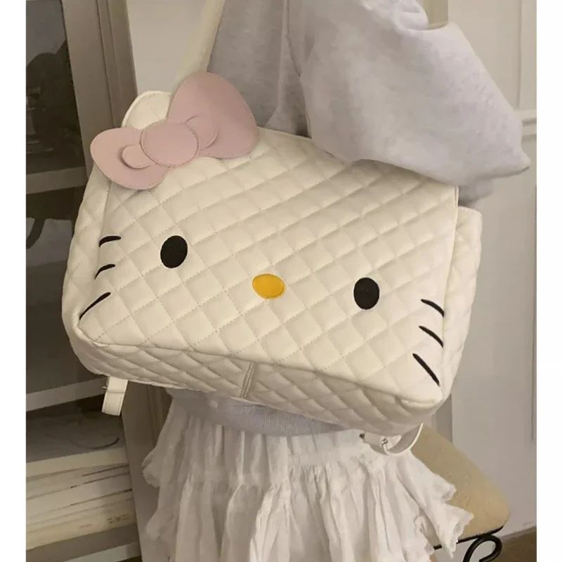 NEW Sanrio Hello Kitty Shoulder Bag Cartoon Anime Cute Large Capacity Women Leisure Daily Commuting Bag Girls Holiday Gifts