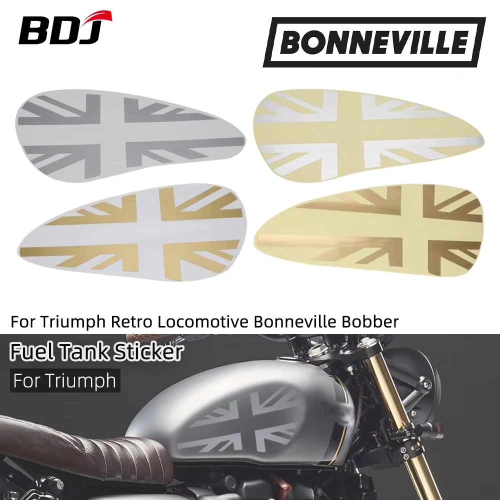 BDJ Bonneville Bobber Fuel Tank Sticker Reflective Label Motorcycle Decals Decoration Logo For Triumph Retro Locomotive 2022