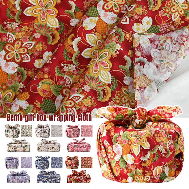 70cm Japanese Style Handkerchief Furoshiki Cotton Picnic Bento Wrapping Cloth Candy Gift Packaging Kerchief Square Dust Cover