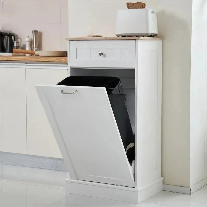 13 Gallons Tilt Out Trash Cabinet, Hidden Trash Can Kitchen