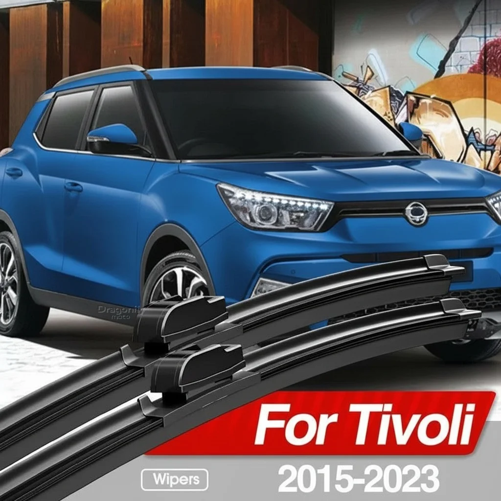 

For Ssangyong Tivoli 2015-2023 Front Windshield Wiper Blades 2x Windscreen Window Accessories 2016 2017 2018 2019 2020 2021 2022