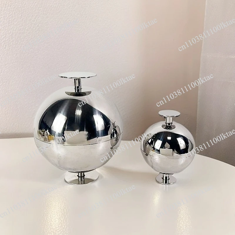 Stainless Steel Light Luxury Fruit Plate with Lid, Coffee Table, Dining Table, Large Fruit Basket Decorative Ornament