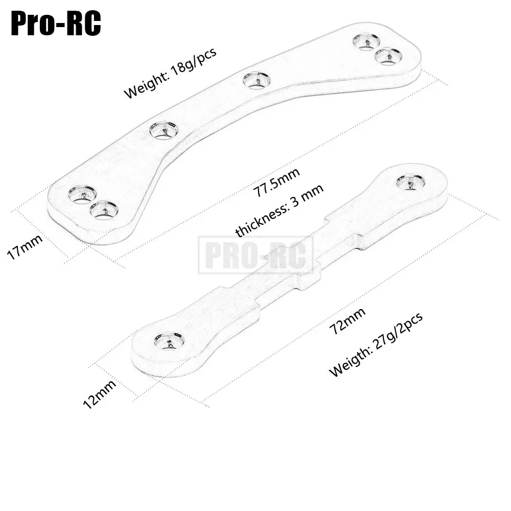 1 Juego de barra de amarre de mamparo superior e inferior de acero inoxidable 7726 piezas de mejora para Traxxas 1/5 X-MAXX 6S 8S pieza de coche Rc
