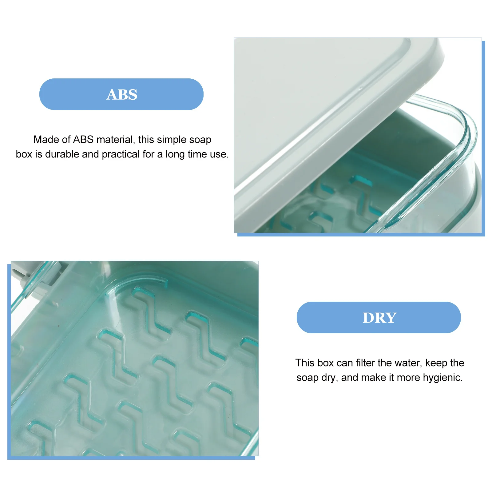 

Practical ABS Material Soap Box Holder for Bathroom Kitchen Storage Container Filter Water Keep Soap Dry