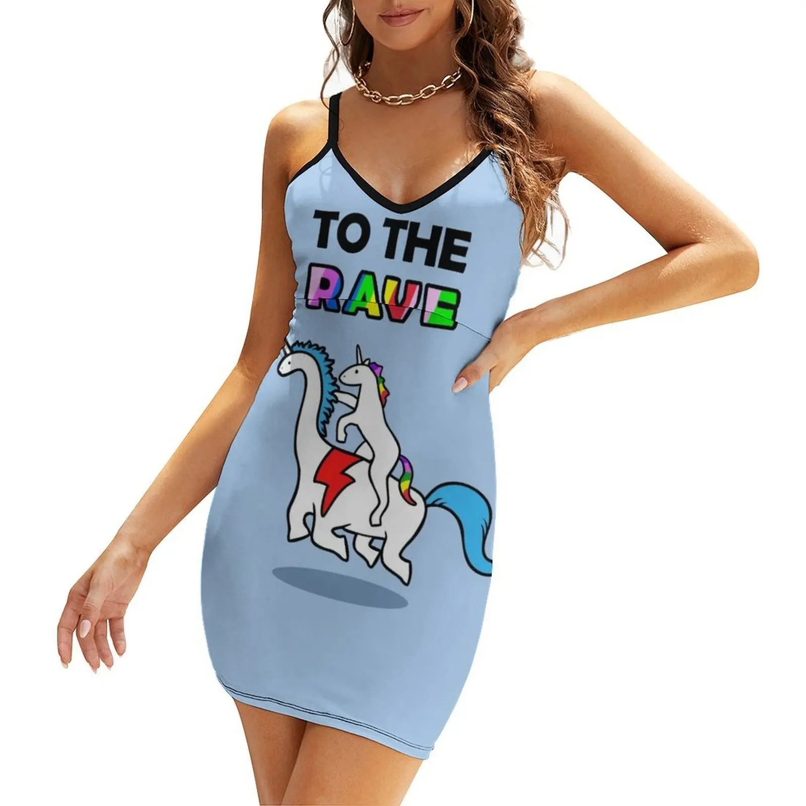 

To The Rave! (Unicorn Riding Dinocorn) Sling Dress dresses for official occasions Cocktail of dresses dresses for womens 2025