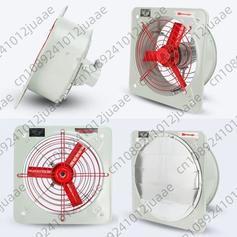 Explosion-proof axial flow fan Fire smoke exhaust ventilation Industrial 220v/380v powerful fan Square wall exhaust fan