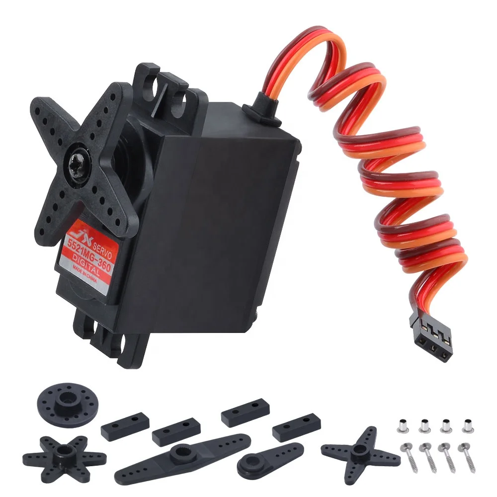JX Servo PDI-5521MG 20KG Metal Gear Digital Standard Servo 180/360 Degree for RC Car Boat Model Robot Airplane Motors