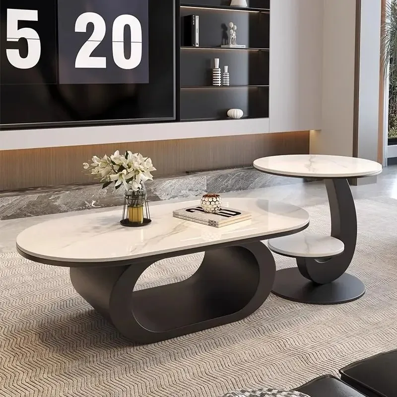 

Italian minimalist new rock slab coffee table living room home simple and modern