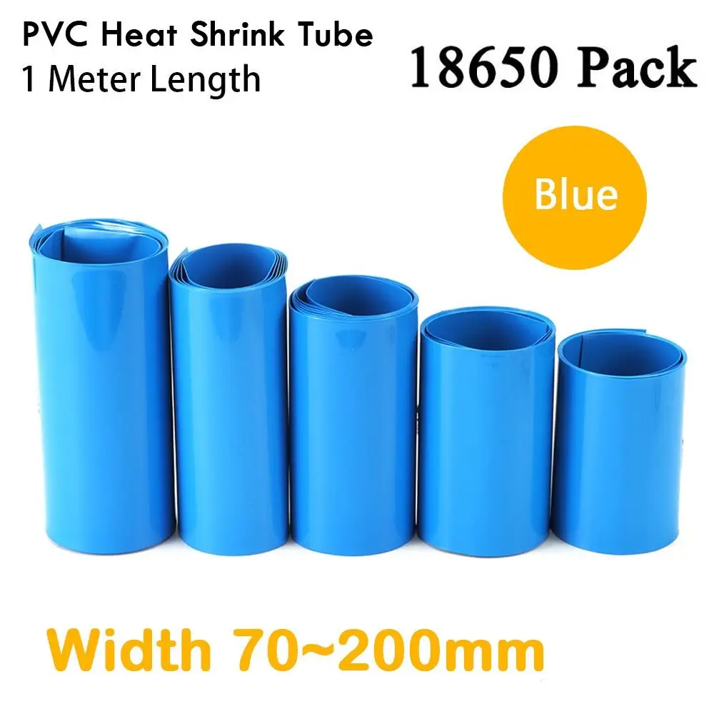 

1Meter/Pack Durable Li-ion Wrap Heat Shrink Tube 18650 Battery Pack Multi Sizes Shrinkable Film 70-200mm Width PVC Tape Sleeves