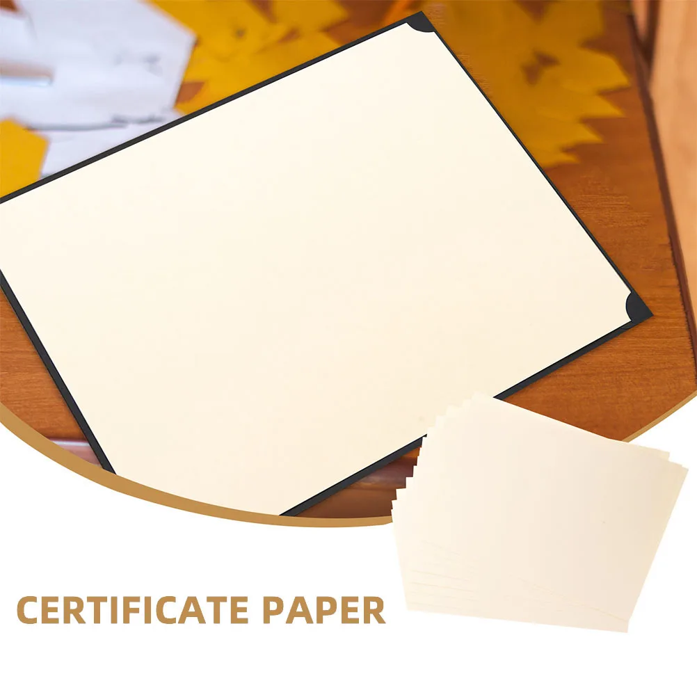8 قطع من ورق شهادة الدبلوم، بطانة فارغة داخلية قابلة للطباعة لجوائز مدرسة التخرج، الانتهاء الأكاديمي المزخرف