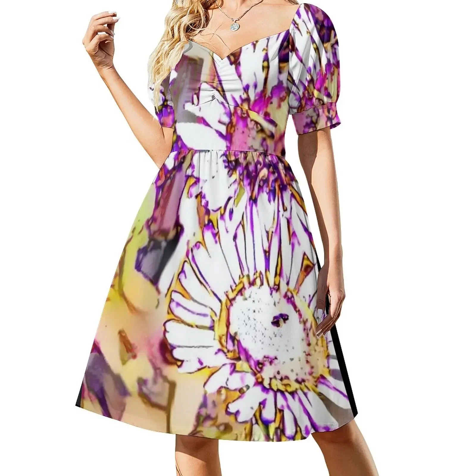 

Flower Abstract Avant-garde Computer Digital Art. Short-Sleeved Dress Dress women cocktail dresses women formal occasion dresses