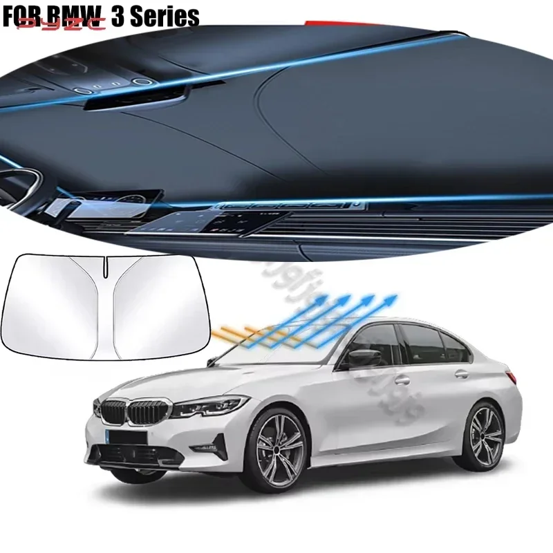 For BMW G20 G21 F30 F31 E90 E91 E92 E46  Car Windshield Sunshade Cover Front Window Sun Shade Visor Auto Interior UV Protection