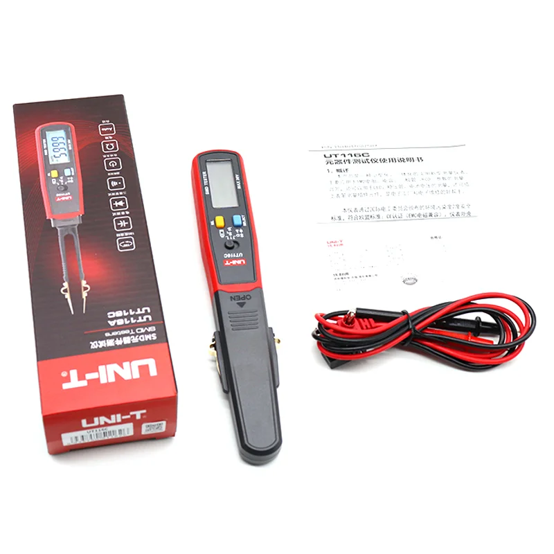 UNI-T SMD multimetro UT116A UT116C Auto Range resistenza capacità diodo (RCD) LED Zener DCV continuità batteria Tester