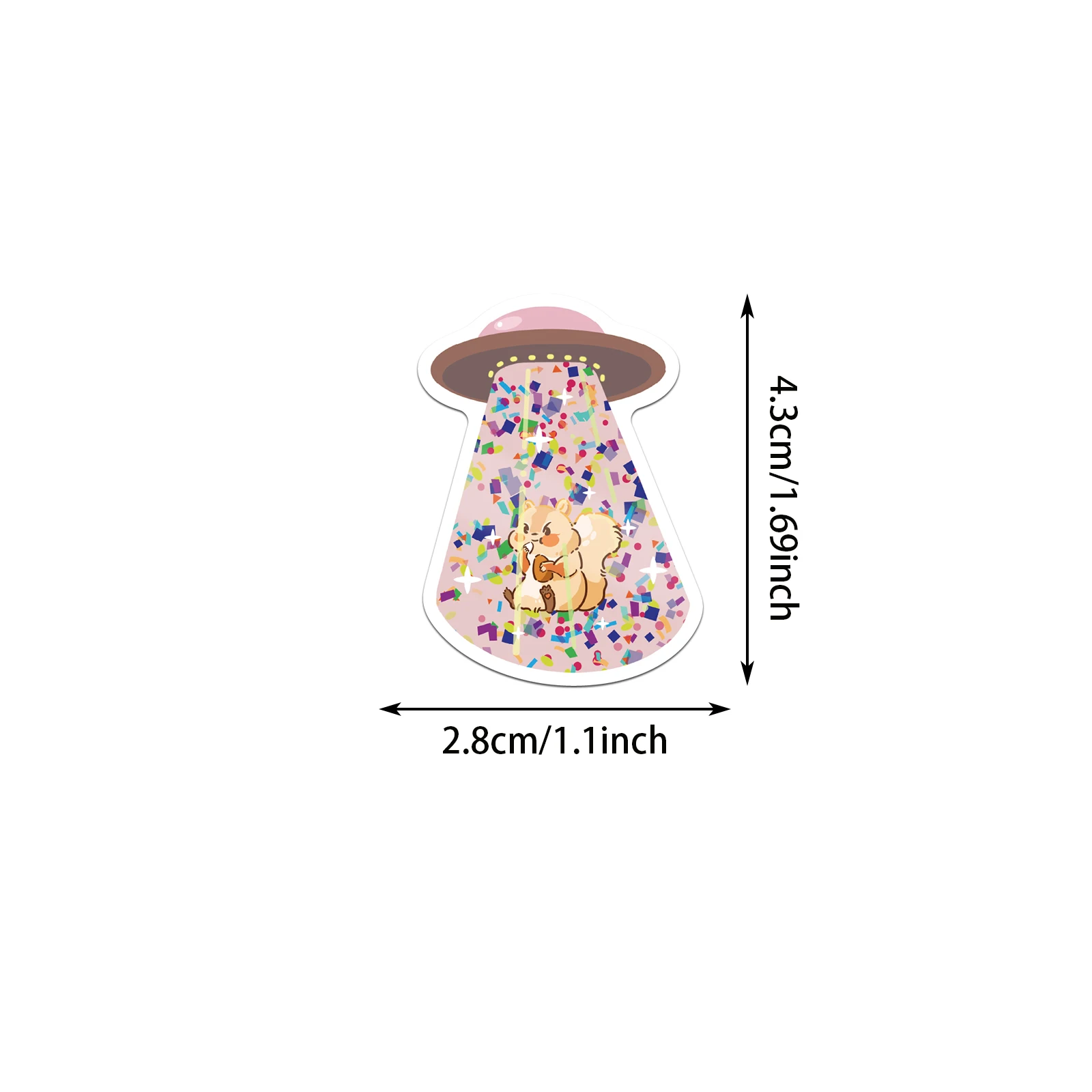 50PCS UFO Kidnapped Friend Stickers Exquisite Handaccount Material Phone Case Laptop Luggage Waterproof Stickers