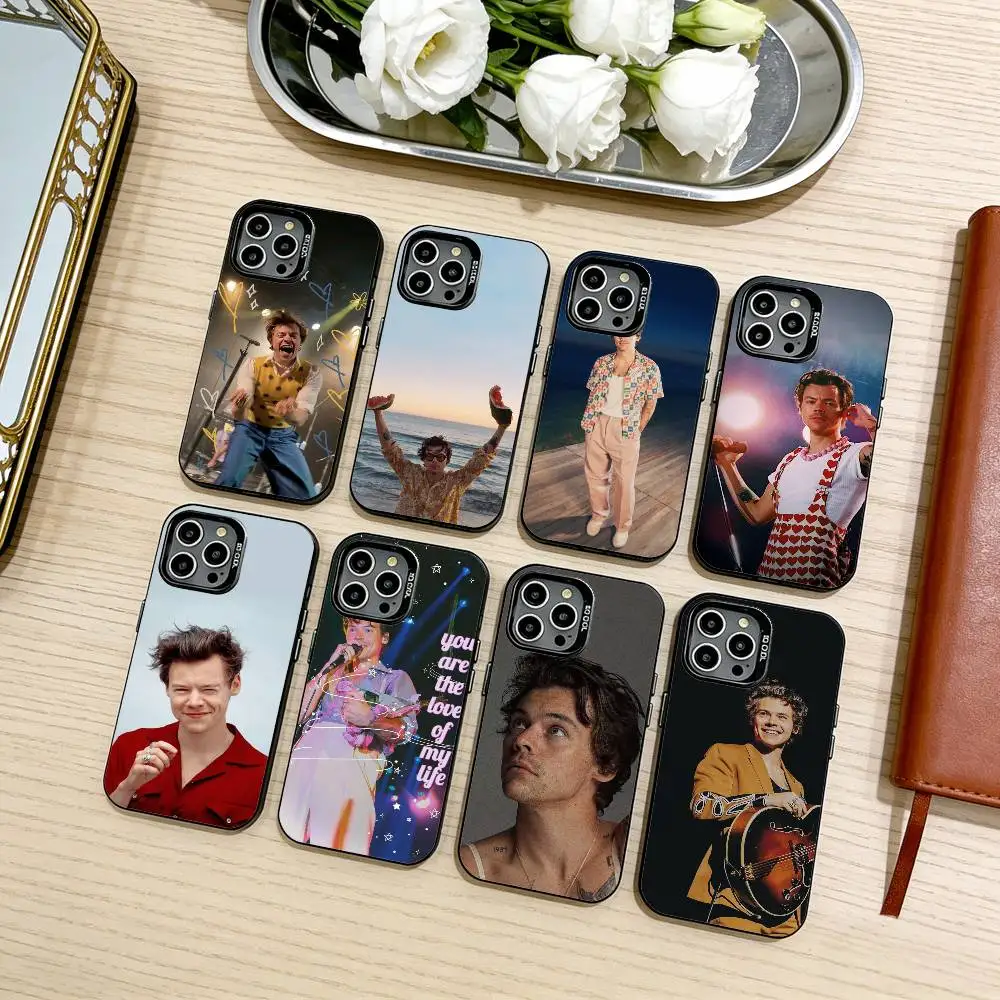 

H-HaRRy-Music-Styles Phone Case For iPhone17,16,15,14,13,12,11 Plus,Pro Max Black Candy silver phone case