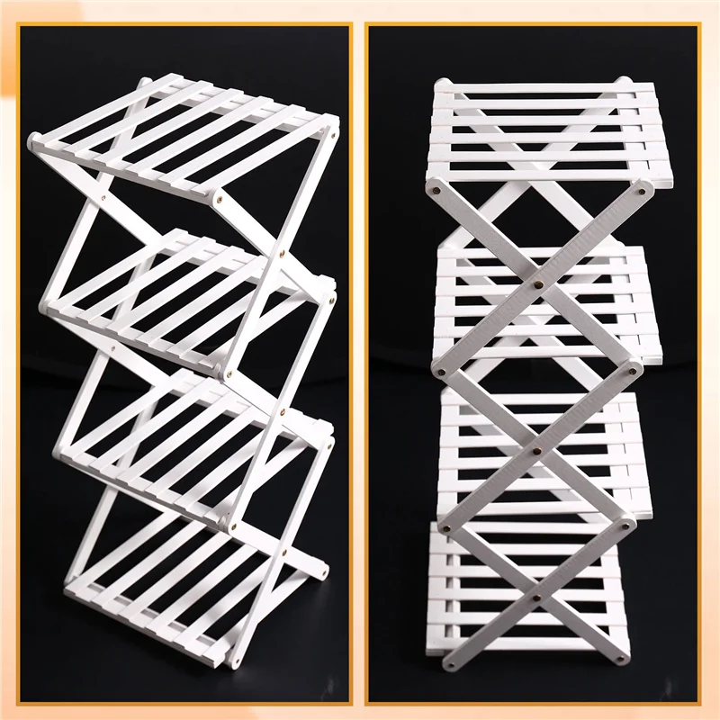

BMBY-Bamboo Shoe Rack For Entryway - Foldable, Narrow Organizer For Small Spaces, White,