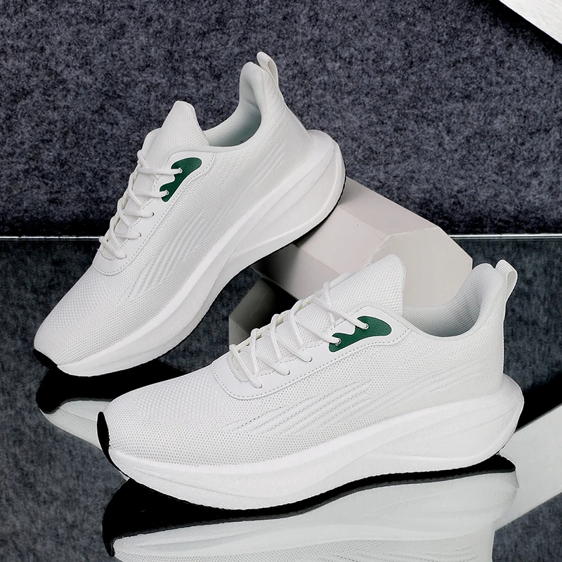 

Мужские кроссовки 2025 Новые повседневные кроссовки для мужчин Дышащая вязаная спортивная обувь Легкие удобные кроссовки для мужчин